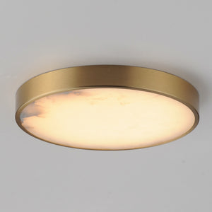 Slab Flush Mount Alabaster/Brass