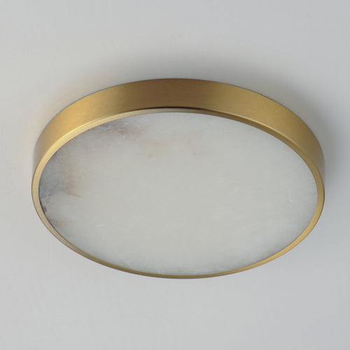 Slab Flush Mount Alabaster/Brass