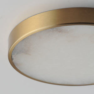 Slab Flush Mount Alabaster/Brass