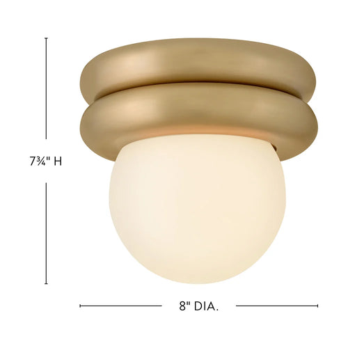 Noa Extra Small Convertible Flush Mount Brass