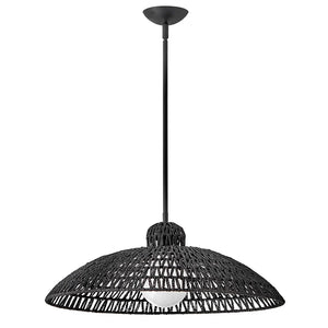 Pismo Woven Shade Pendant Black