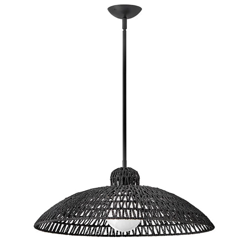 Pismo Woven Shade Pendant Black