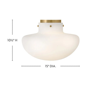 Molly Medium Semi Flush Brass
