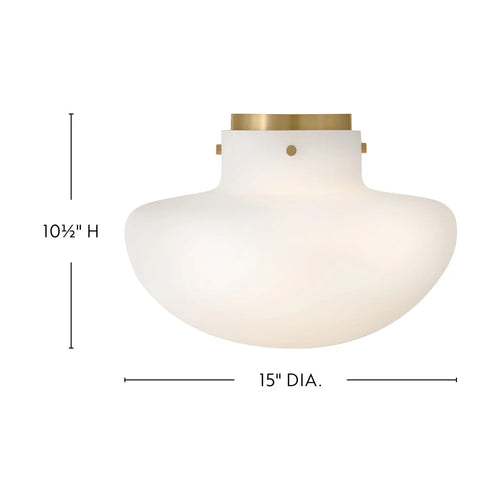 Molly Medium Semi Flush Brass
