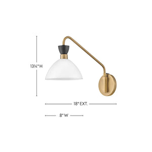 Simon Medium Single Sconce Brass