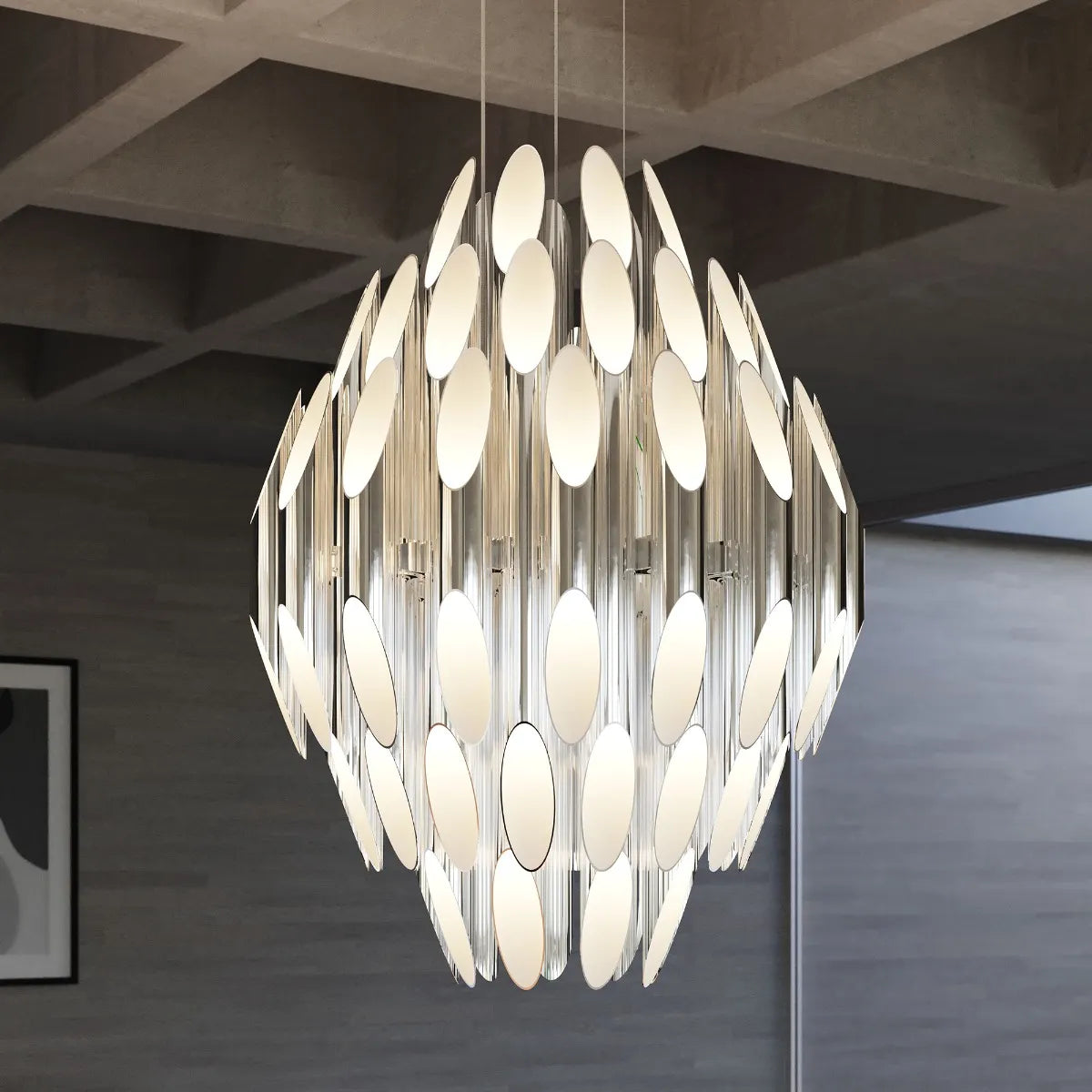 Chimes Chandelier Polished Chrome