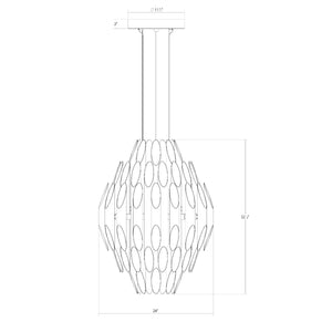 Chimes Chandelier Polished Chrome