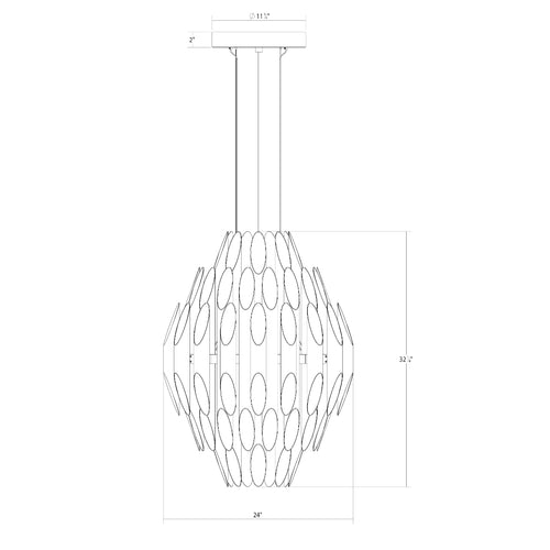 Chimes Chandelier Polished Chrome