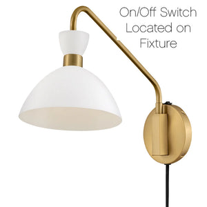 Simon Medium Single Sconce Matte White