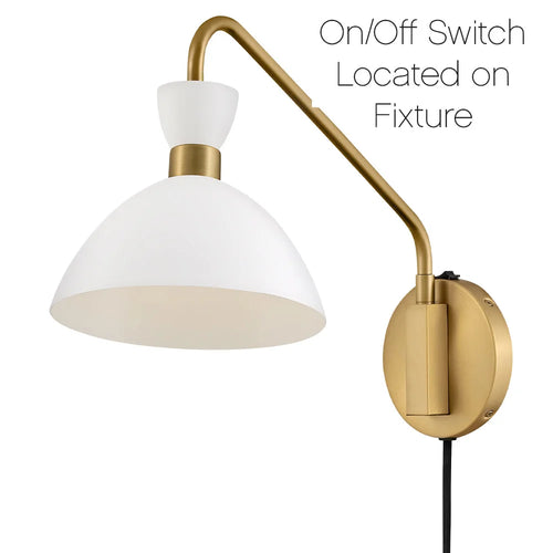 Simon Medium Single Sconce Matte White