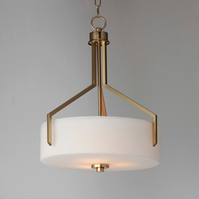 Dart 3 Light Pendant Brass