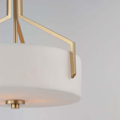 Dart 3 Light Pendant Brass