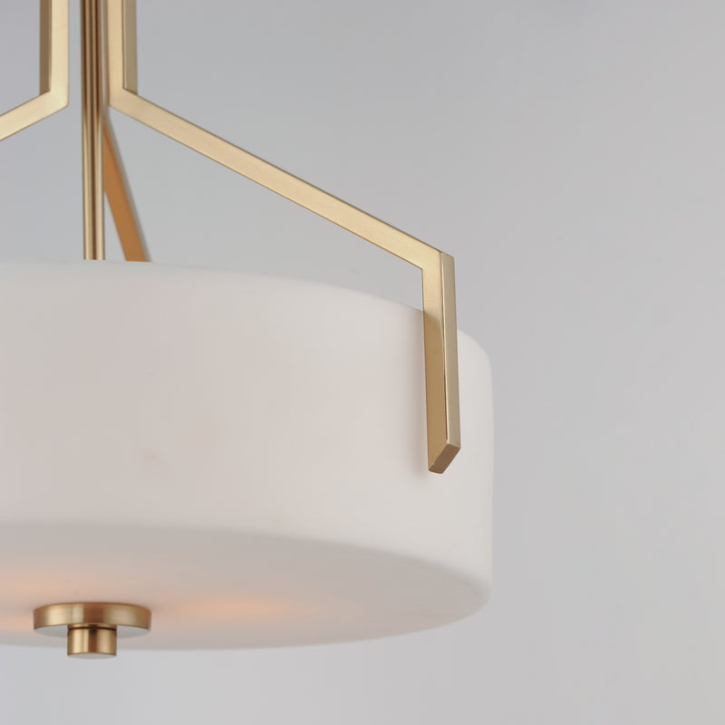 Dart 3 Light Pendant Brass