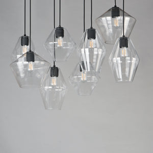 Geode 8 Light Pendant Black
