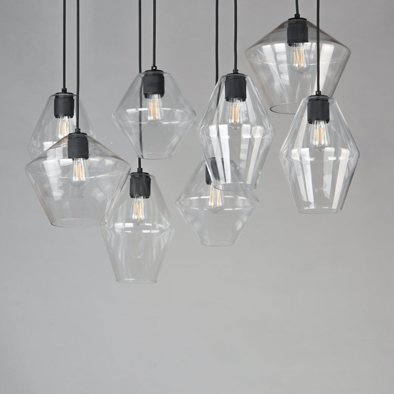 Geode 8 Light Pendant Black