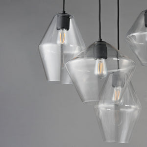 Geode 8 Light Pendant Black