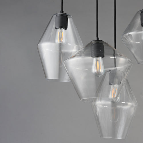 Geode 8 Light Pendant Black