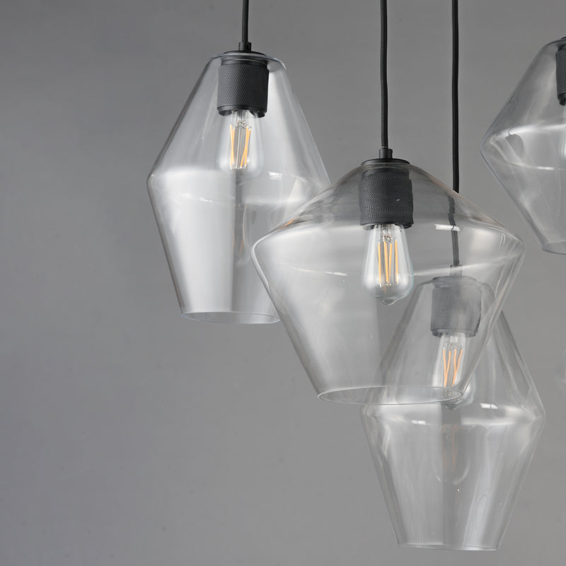 Geode 8 Light Pendant Black