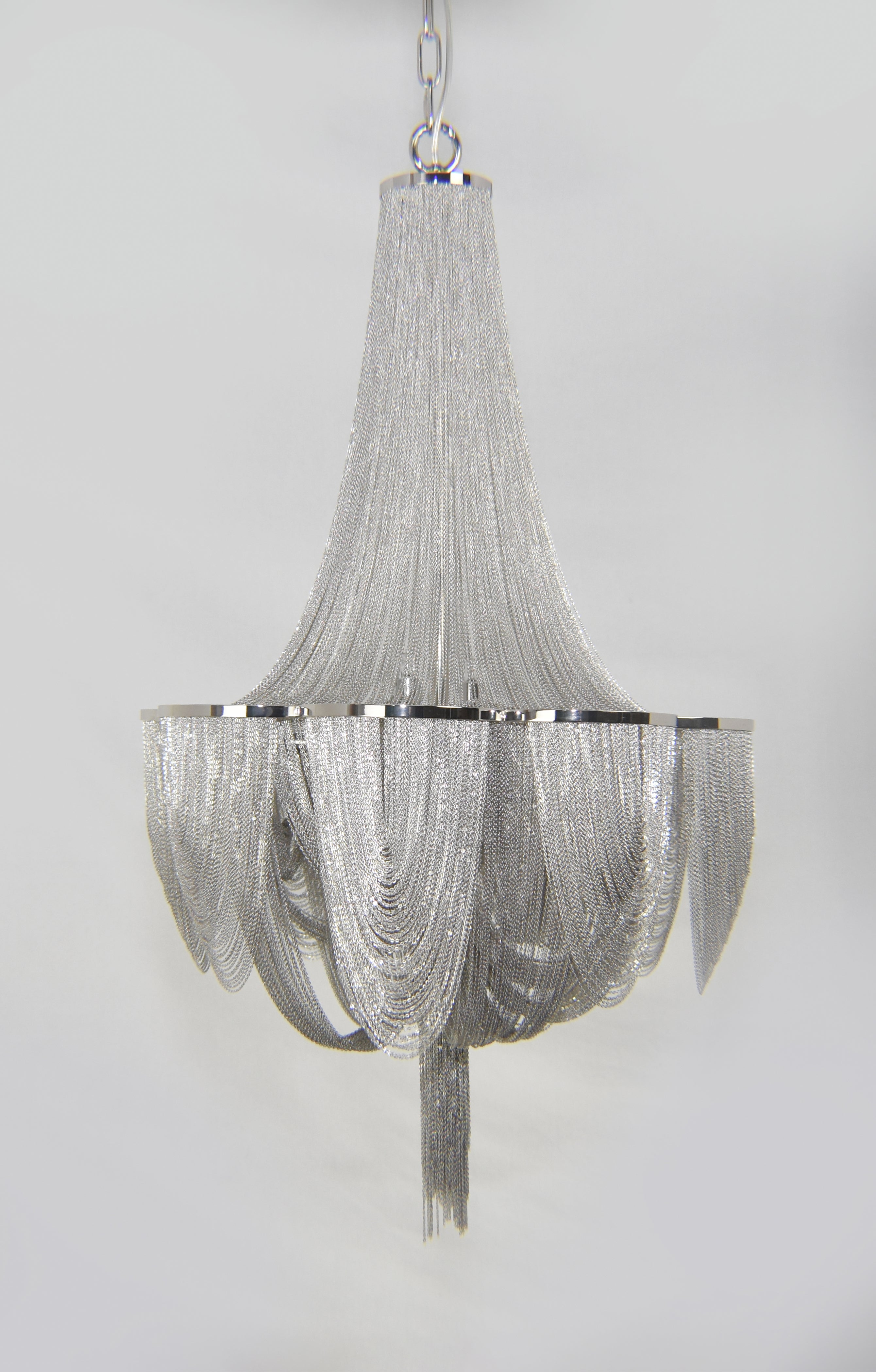Chantilly 6 Light Chandelier Nickel