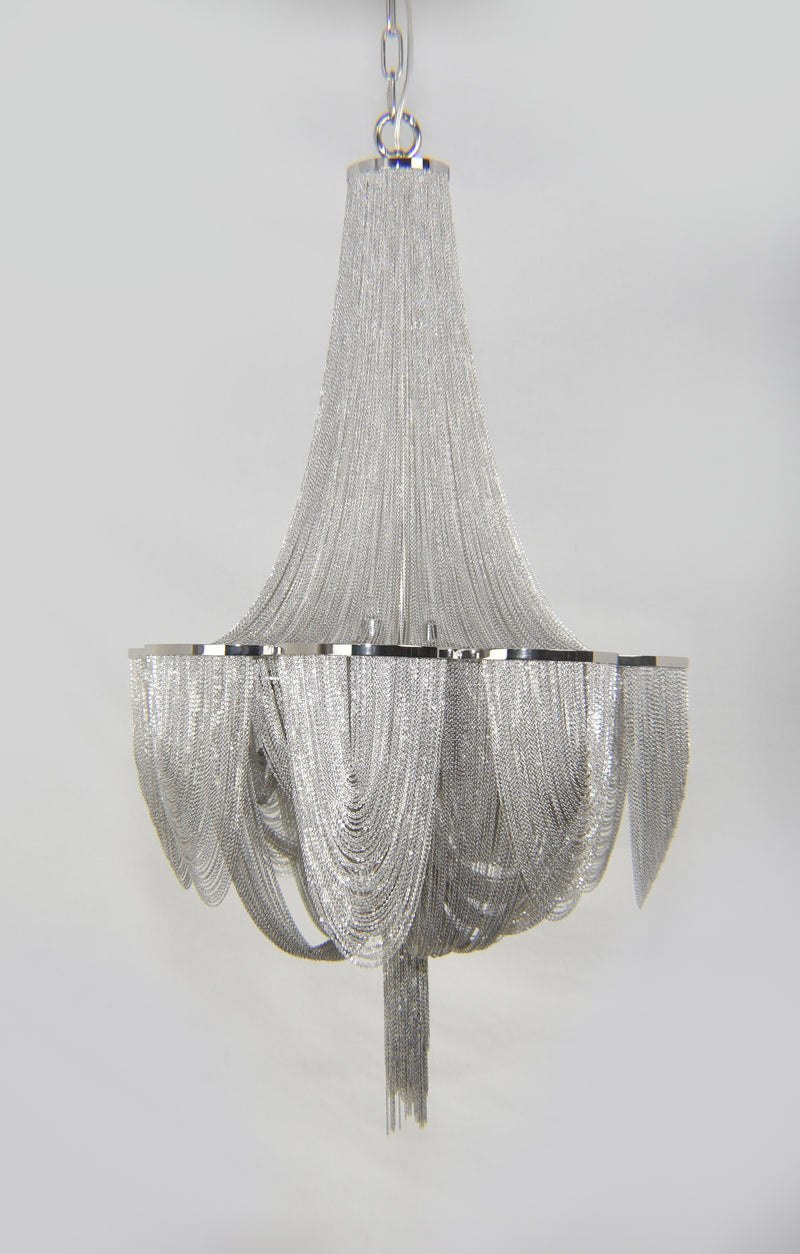 Chantilly 6 Light Chandelier Nickel
