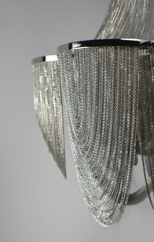 Chantilly 6 Light Chandelier Nickel