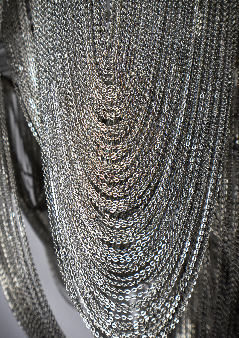 Chantilly 6 Light Chandelier Nickel