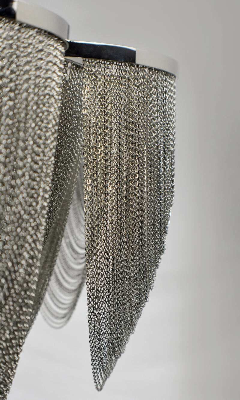 Chantilly 6 Light Chandelier Nickel