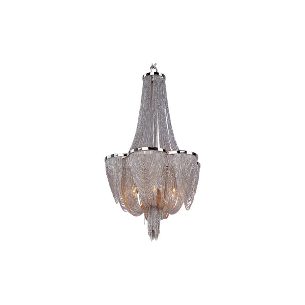 Chantilly 6 Light Chandelier Nickel