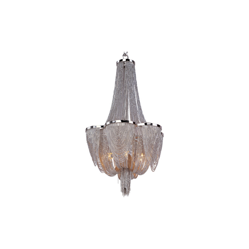 Chantilly 6 Light Chandelier Nickel