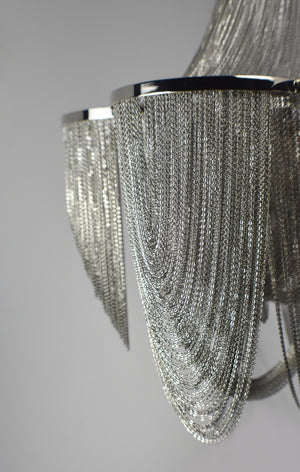 Chantilly 14 Light Chandelier Nickel