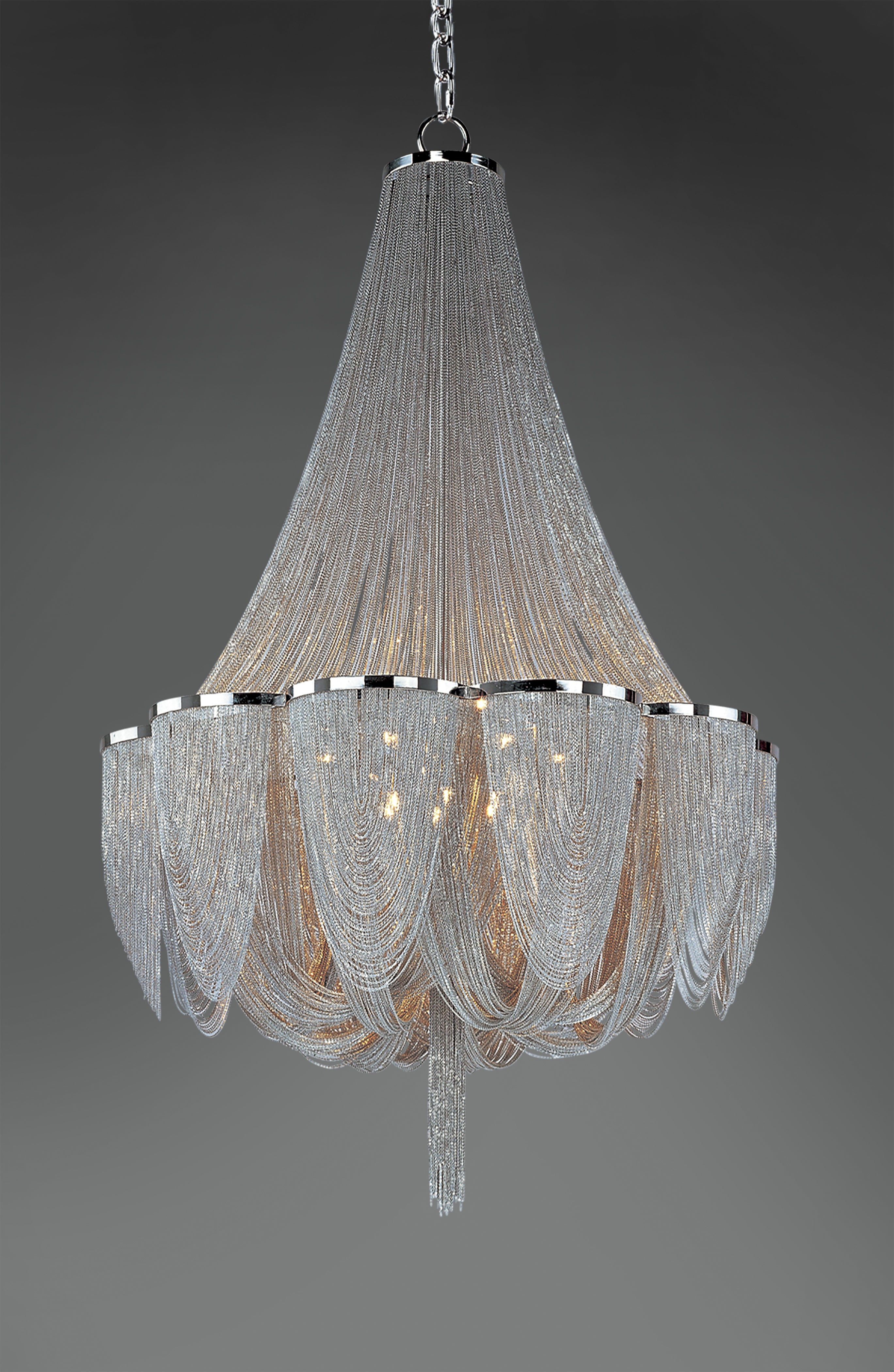 Chantilly 14 Light Chandelier Nickel
