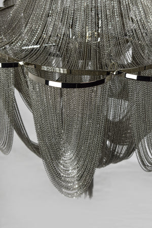 Chantilly 14 Light Chandelier Nickel