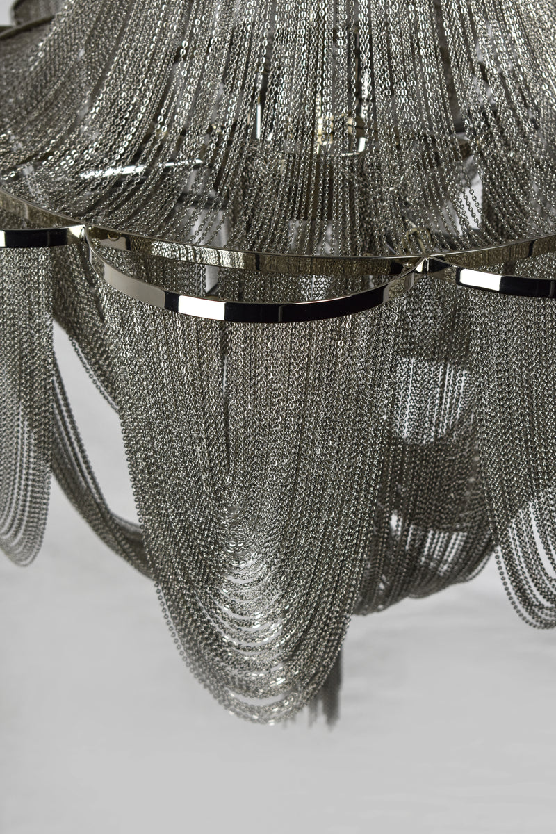 Chantilly 14 Light Chandelier Nickel
