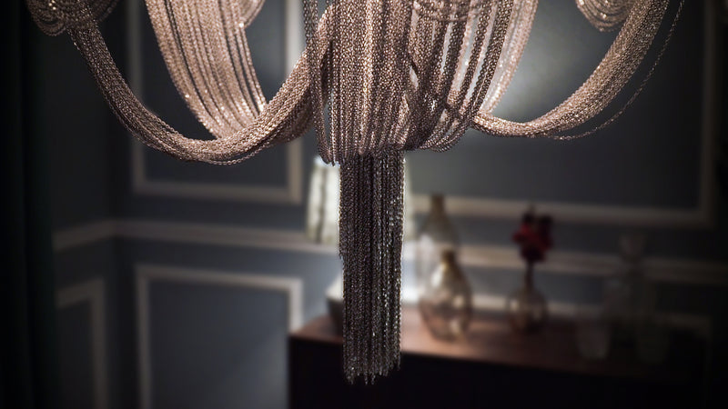 Chantilly 14 Light Chandelier Nickel