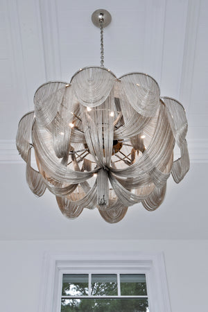 Chantilly 14 Light Chandelier Nickel