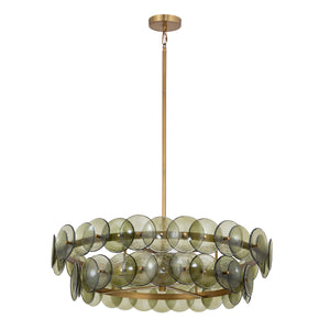 Loren 6 Light Chandelier Brass