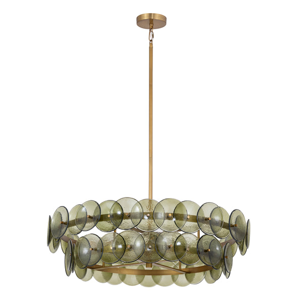 Loren 6 Light Chandelier Brass