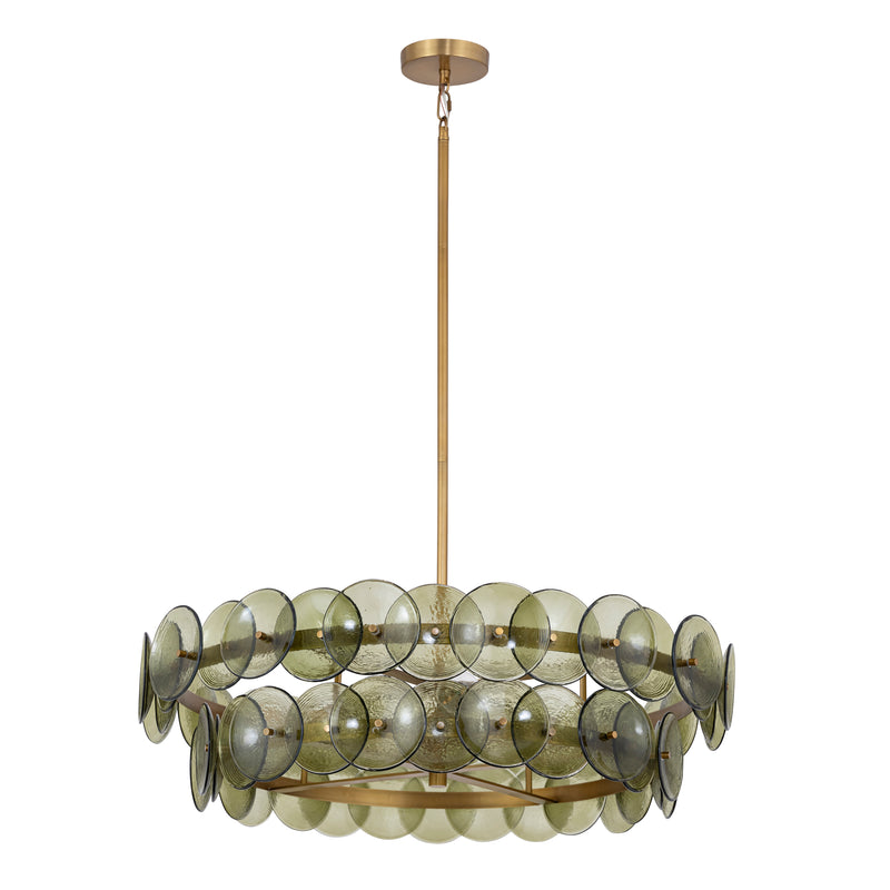 Loren 6 Light Chandelier Brass