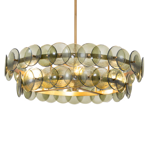 Loren 6 Light Chandelier Brass
