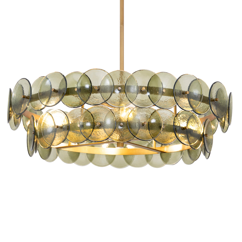 Loren 6 Light Chandelier Brass