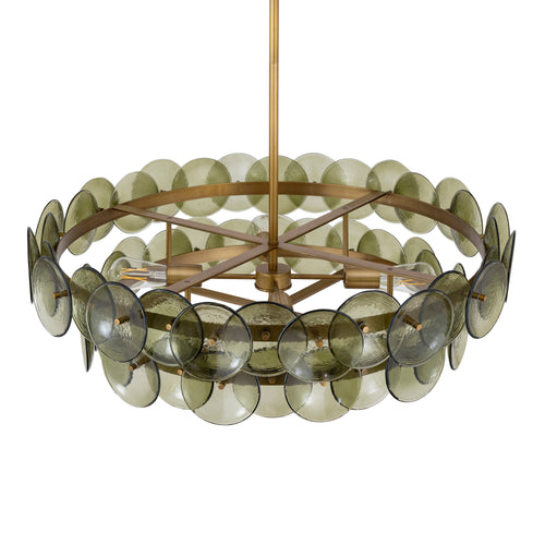Loren 6 Light Chandelier Brass