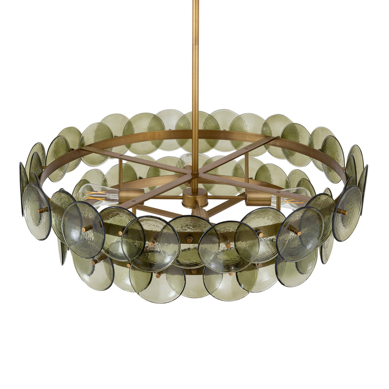 Loren 6 Light Chandelier Brass