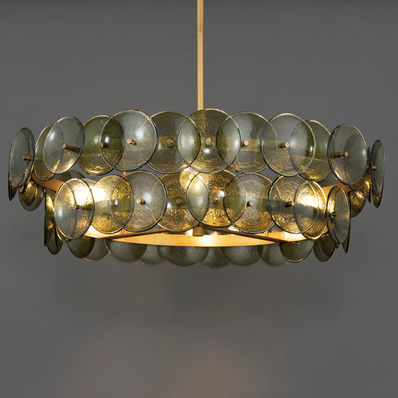 Loren 6 Light Chandelier Brass