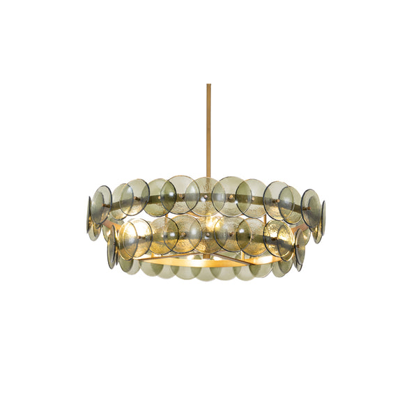Loren 6 Light Chandelier Brass