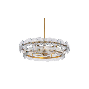 Loren 6 Light Chandelier Weathered Brass