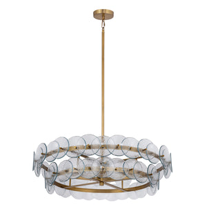Loren 6 Light Chandelier Weathered Brass