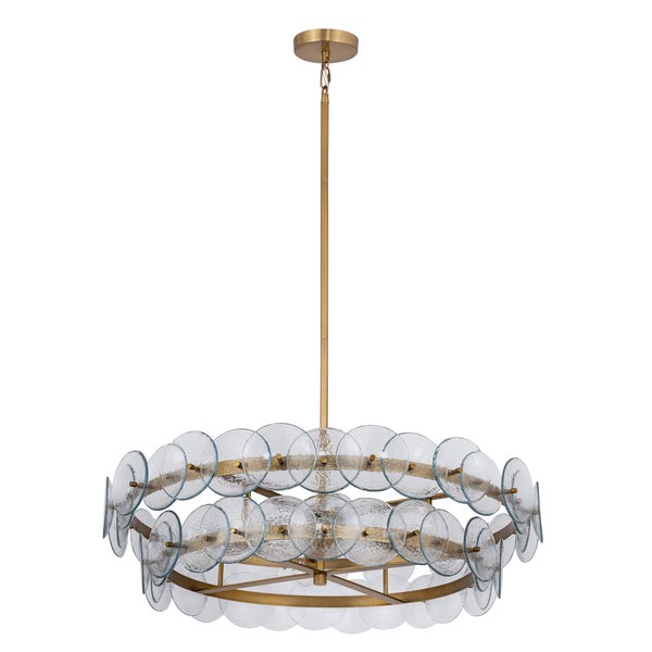 Loren 6 Light Chandelier Weathered Brass