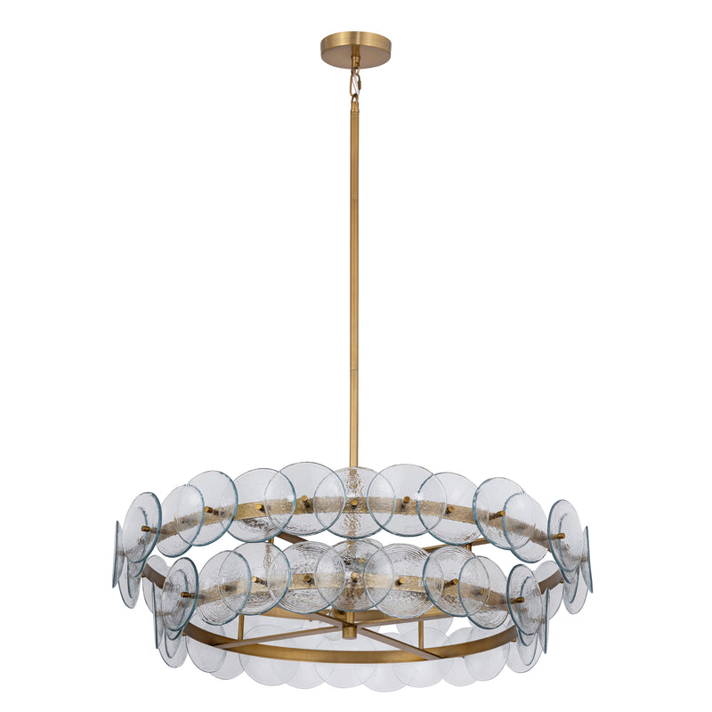 Loren 6 Light Chandelier Weathered Brass