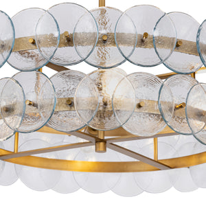 Loren 6 Light Chandelier Weathered Brass