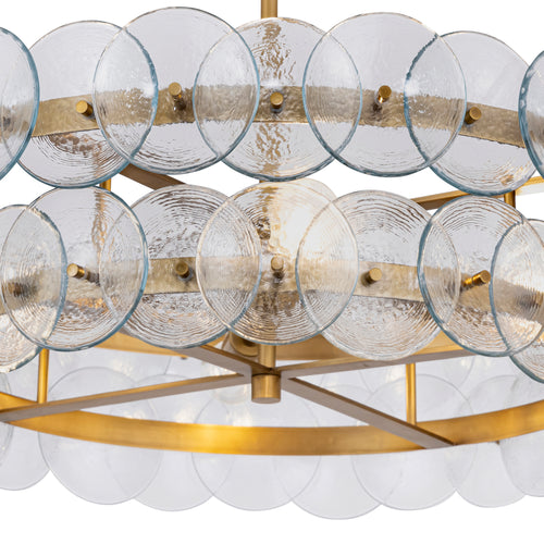 Loren 6 Light Chandelier Weathered Brass